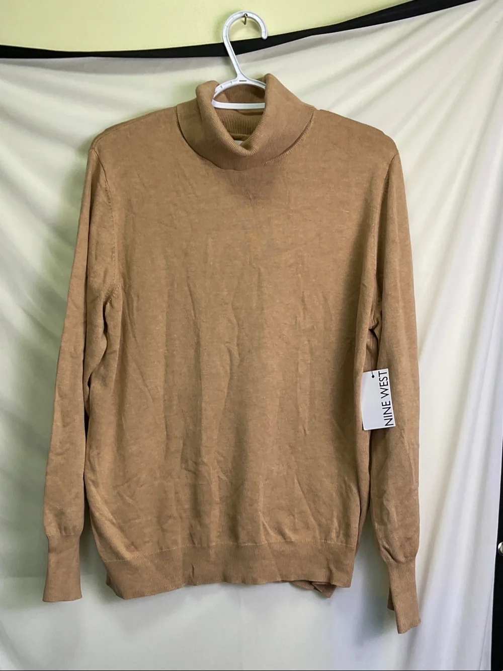 Nine West Men's Camel/Tan Turtleneck Sweater